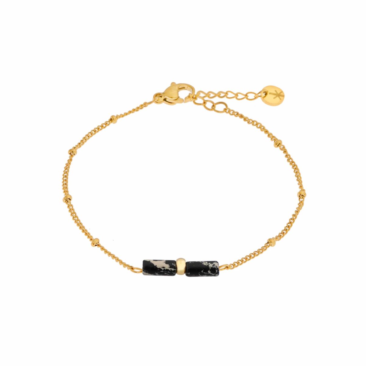 Black spots bracelet gold