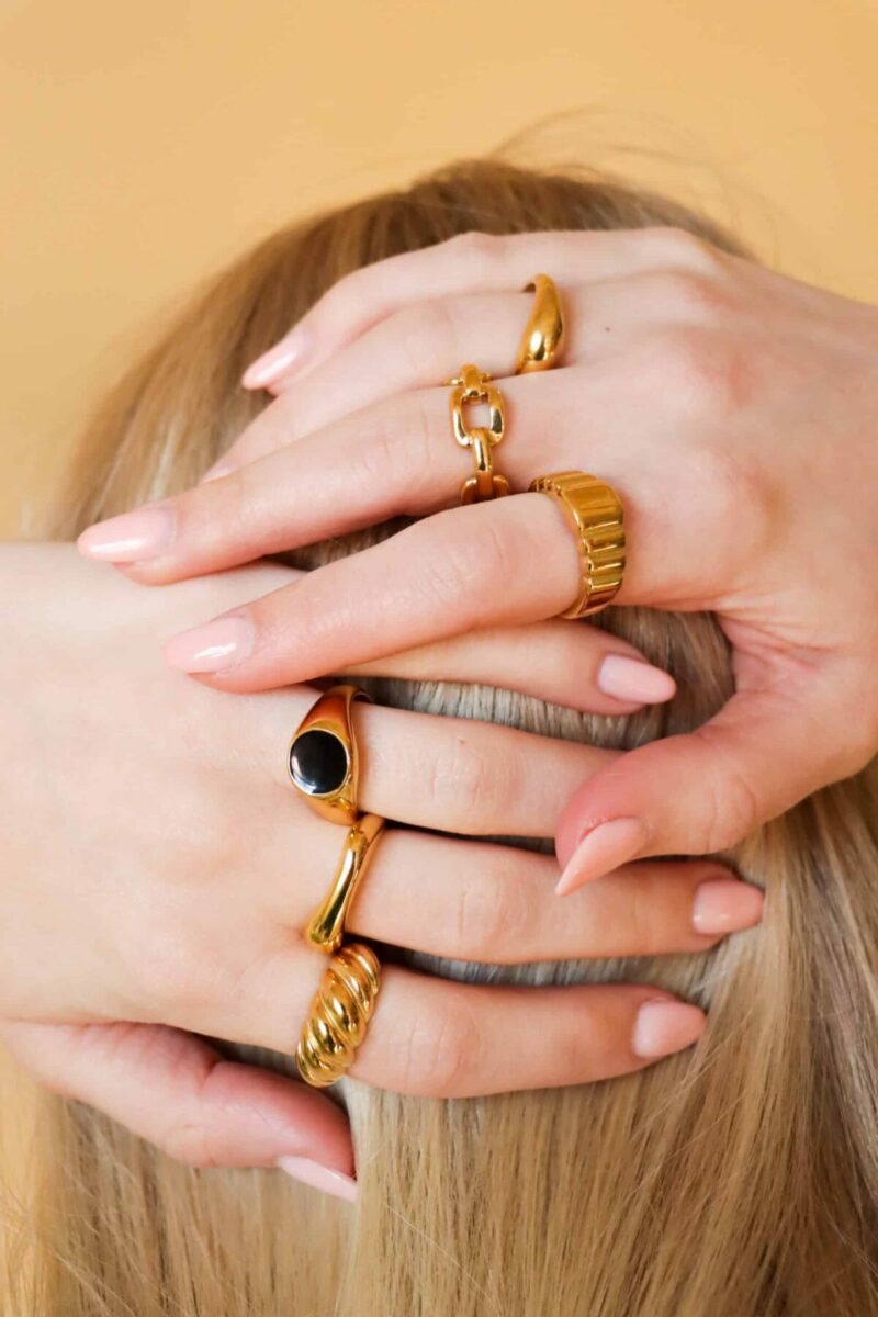 Blob ring gold