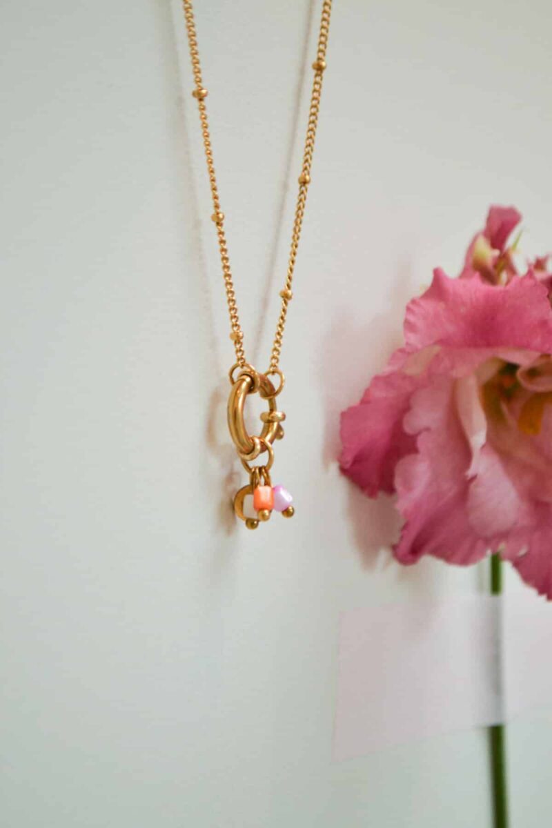 Blossom long necklace gold