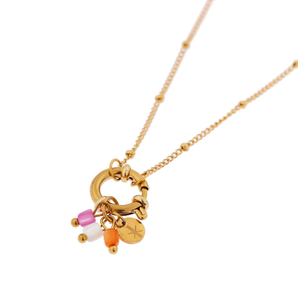 Blossom long necklace gold