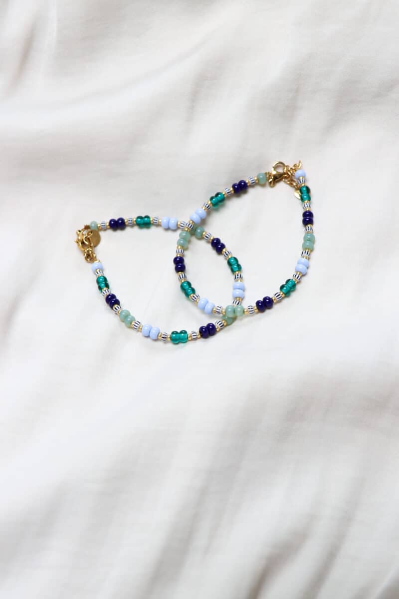 Blue oasis bracelet gold