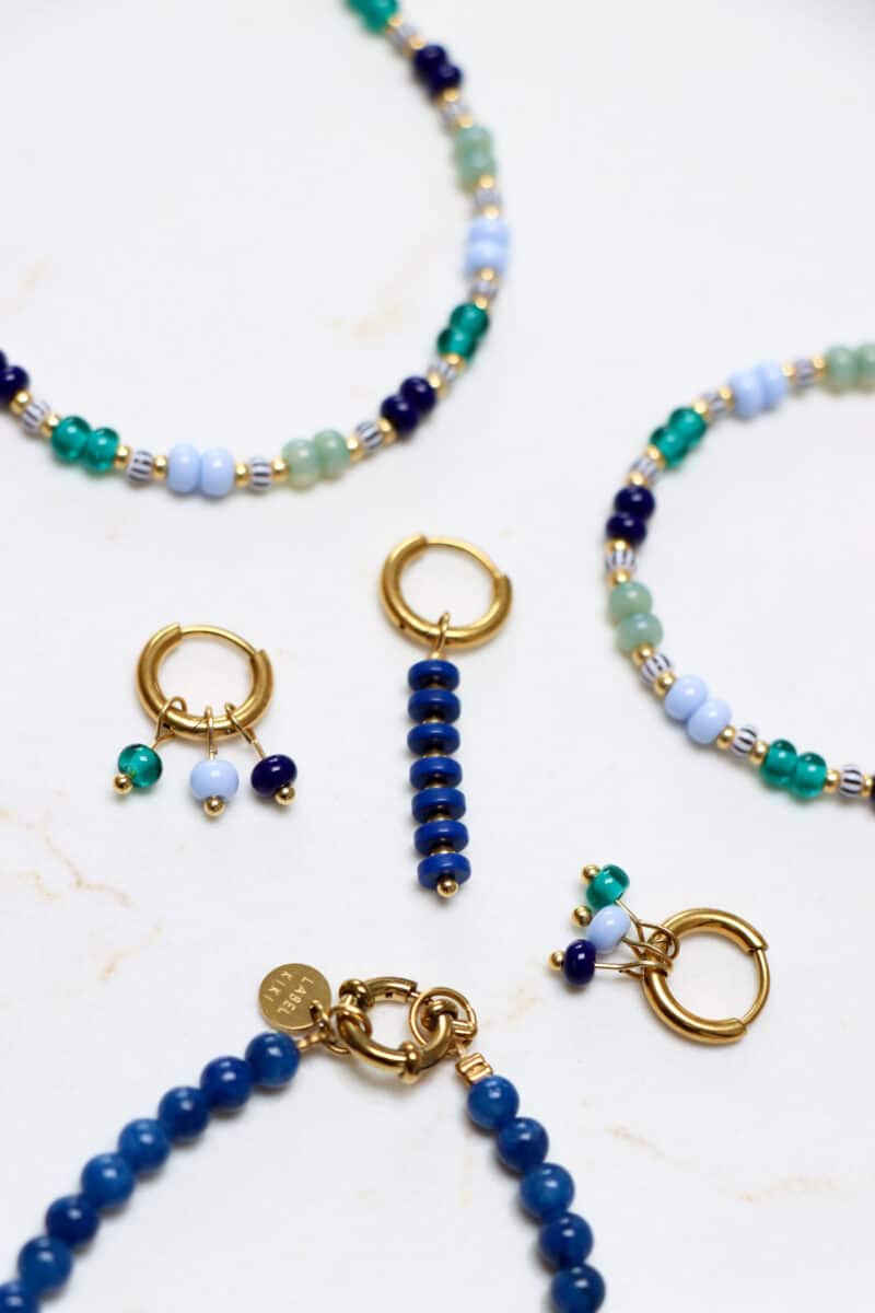 Blue oasis bracelet gold
