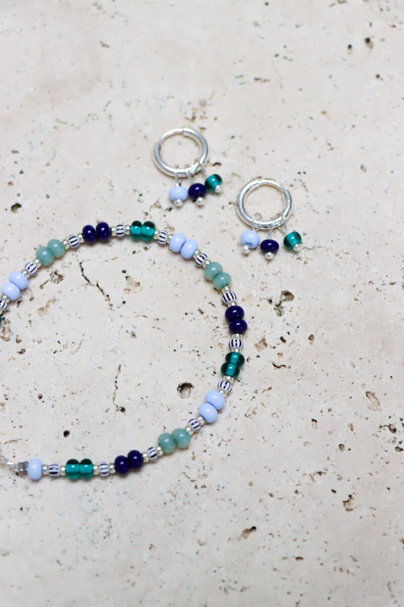 Blue oasis bracelet silver