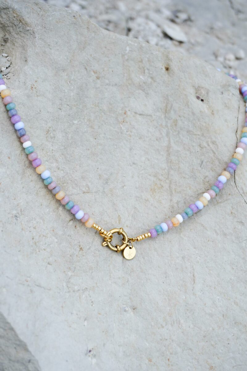 Blue reef necklace gold