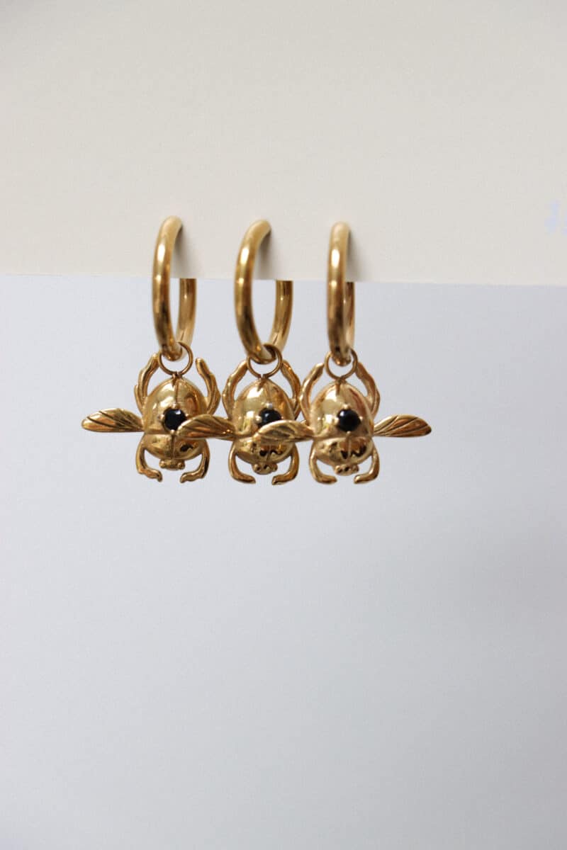 Bobbie beetle hoop gold