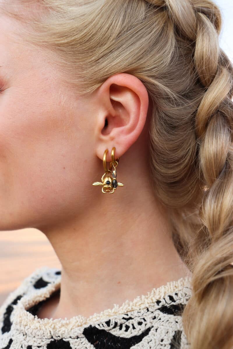 Bobbie beetle hoop gold