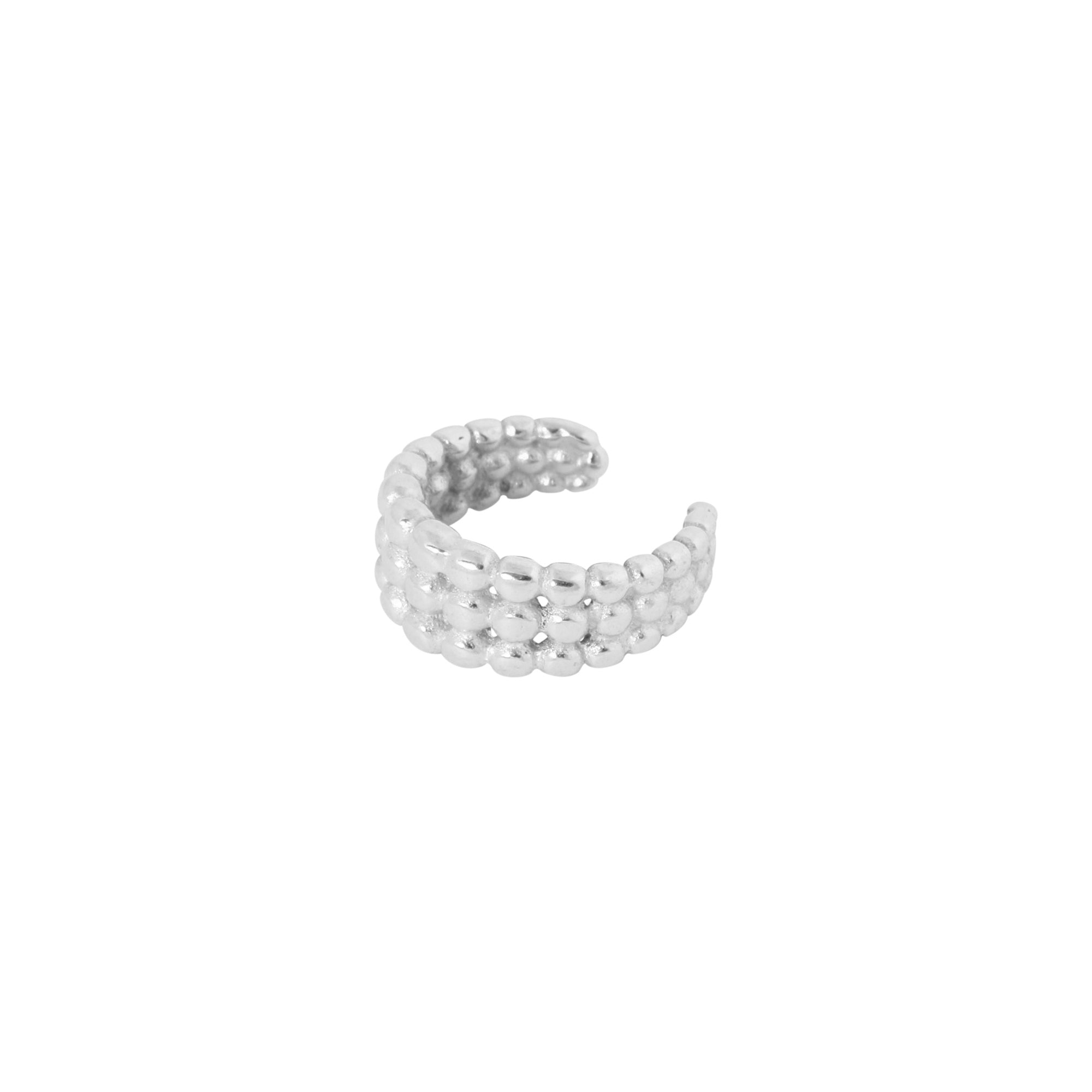 Bold ear cuff silver