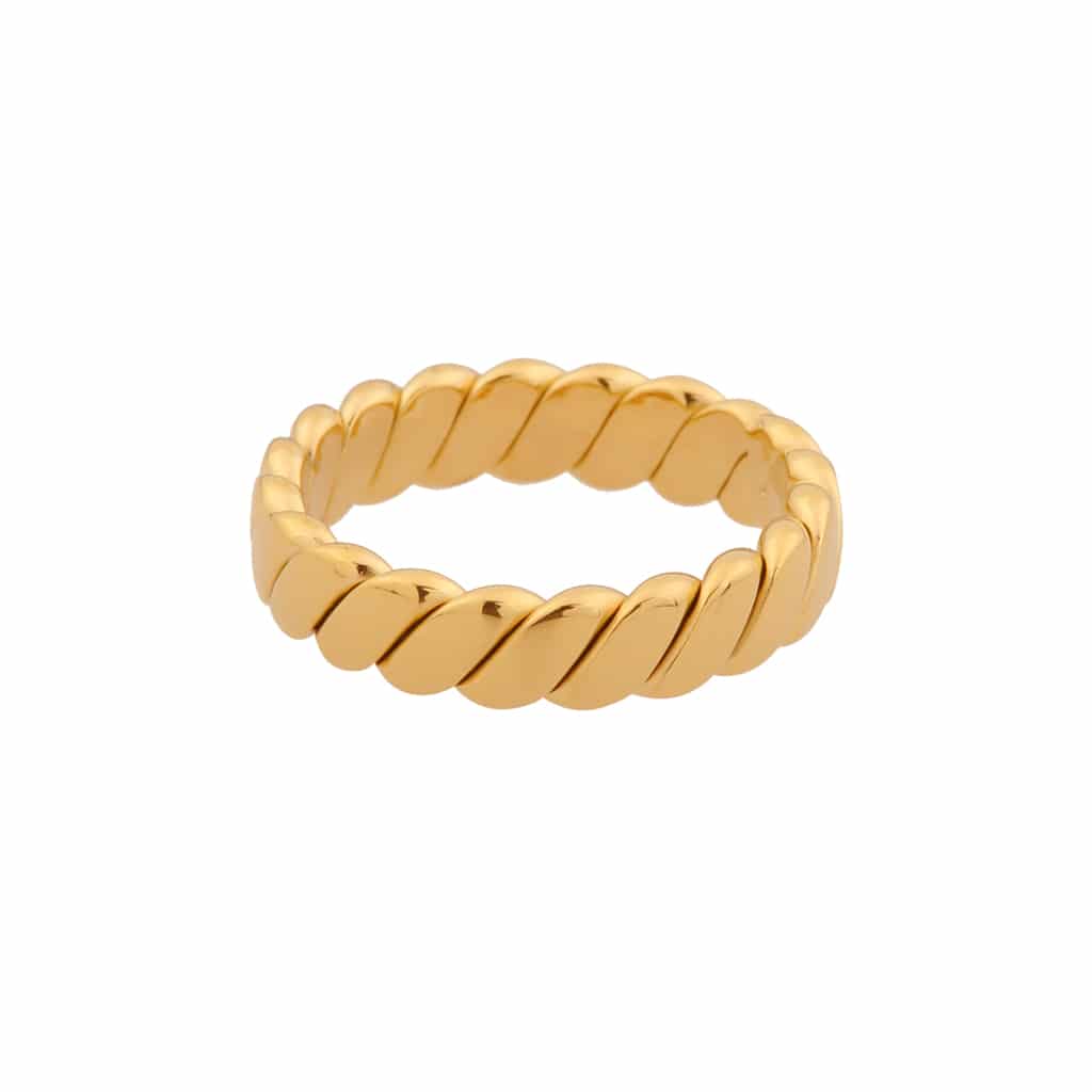 Braid ring gold - 8