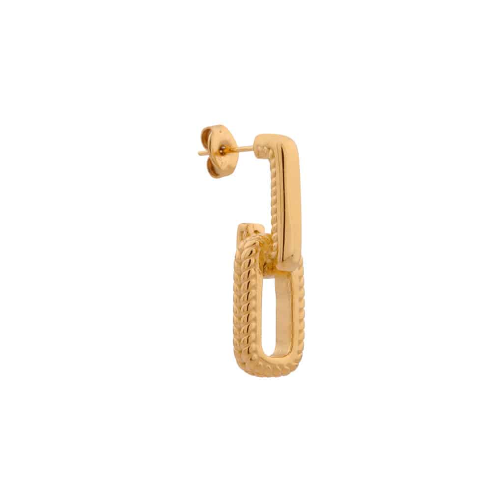 Braided chain hoop gold