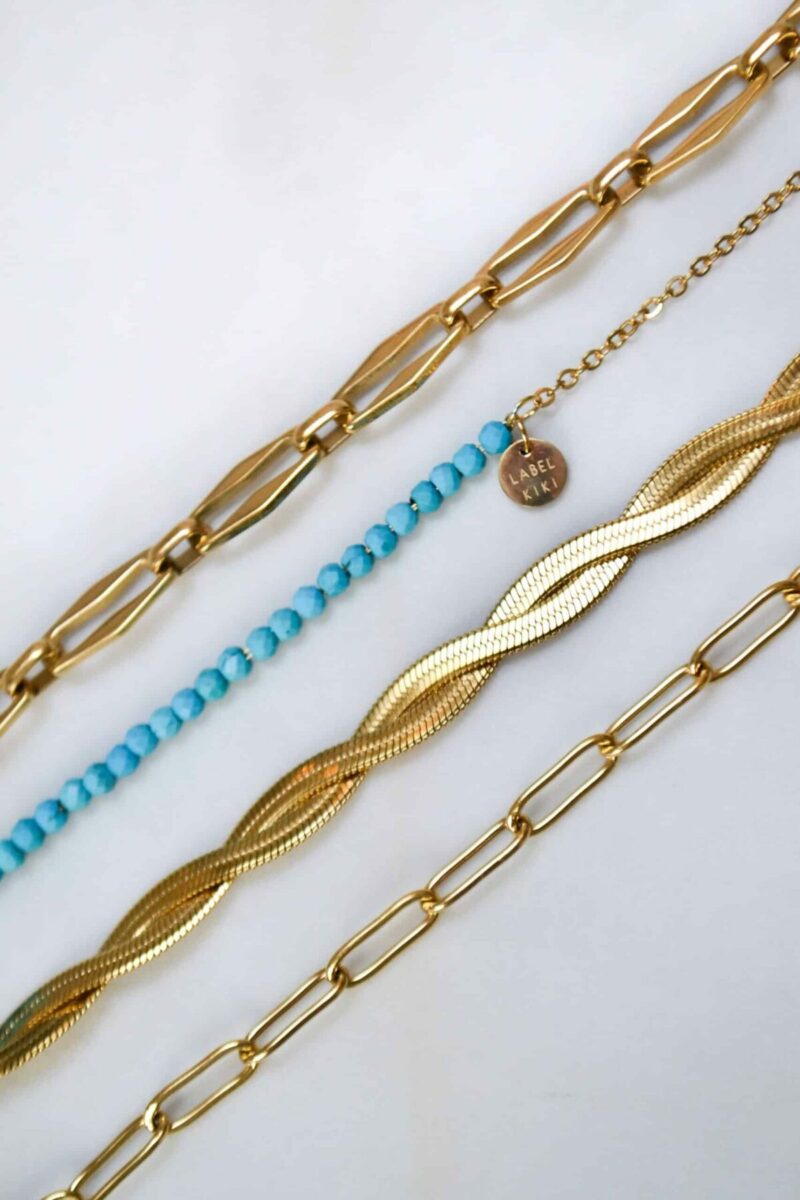 Braided snake bracelet gold