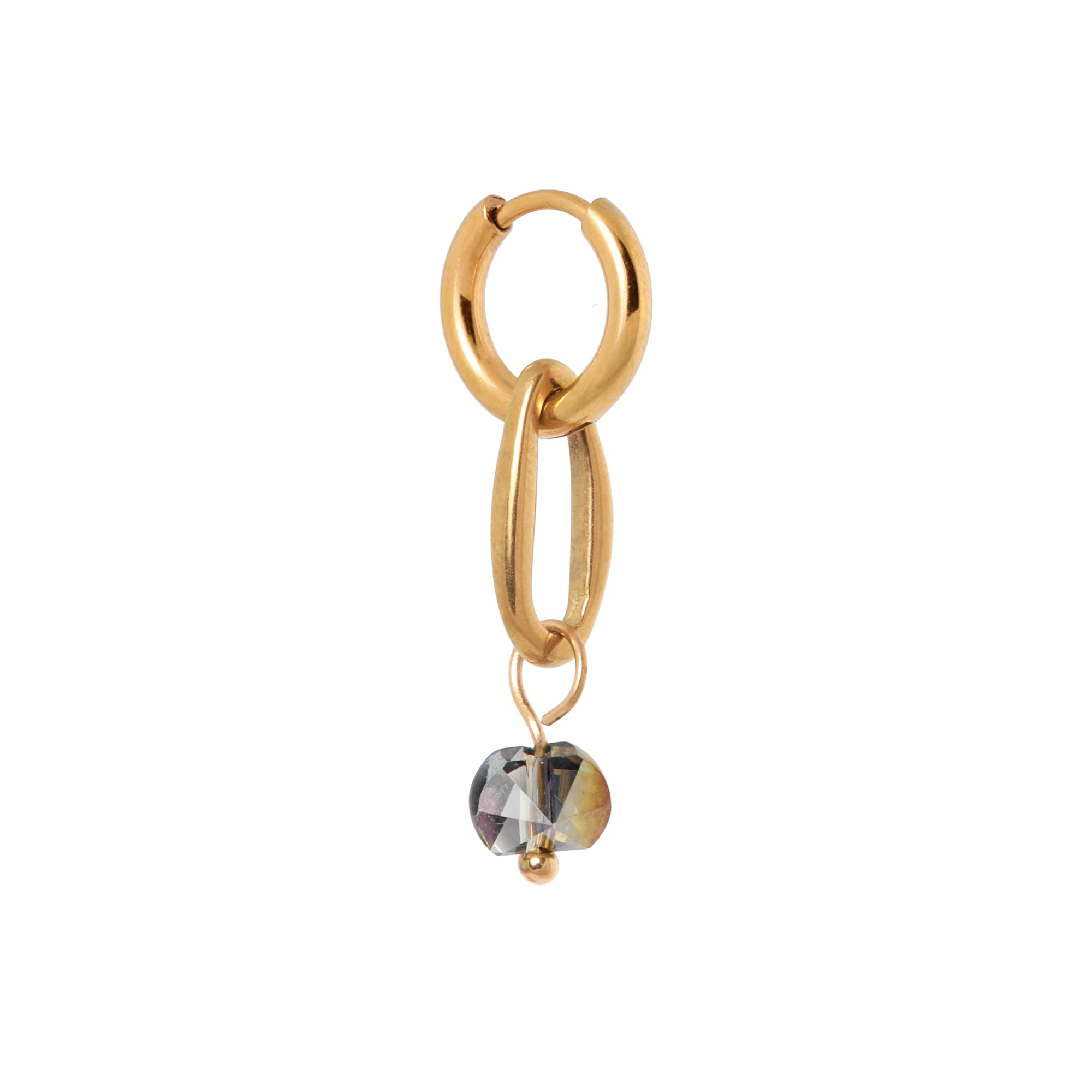 Bright diamond hoop gold