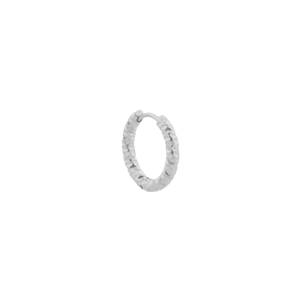 Bumpy hoop silver