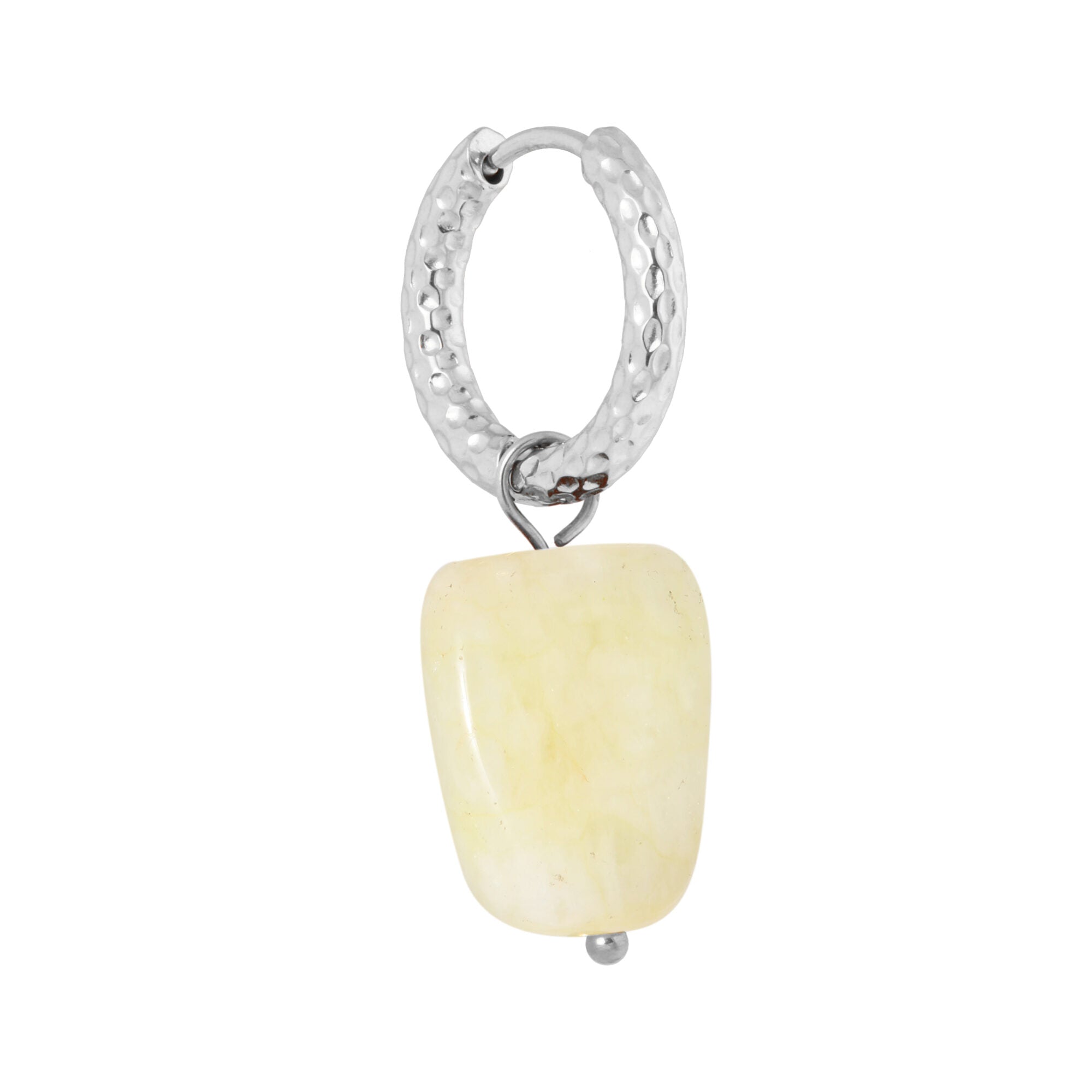 Butter yellow hoop silver