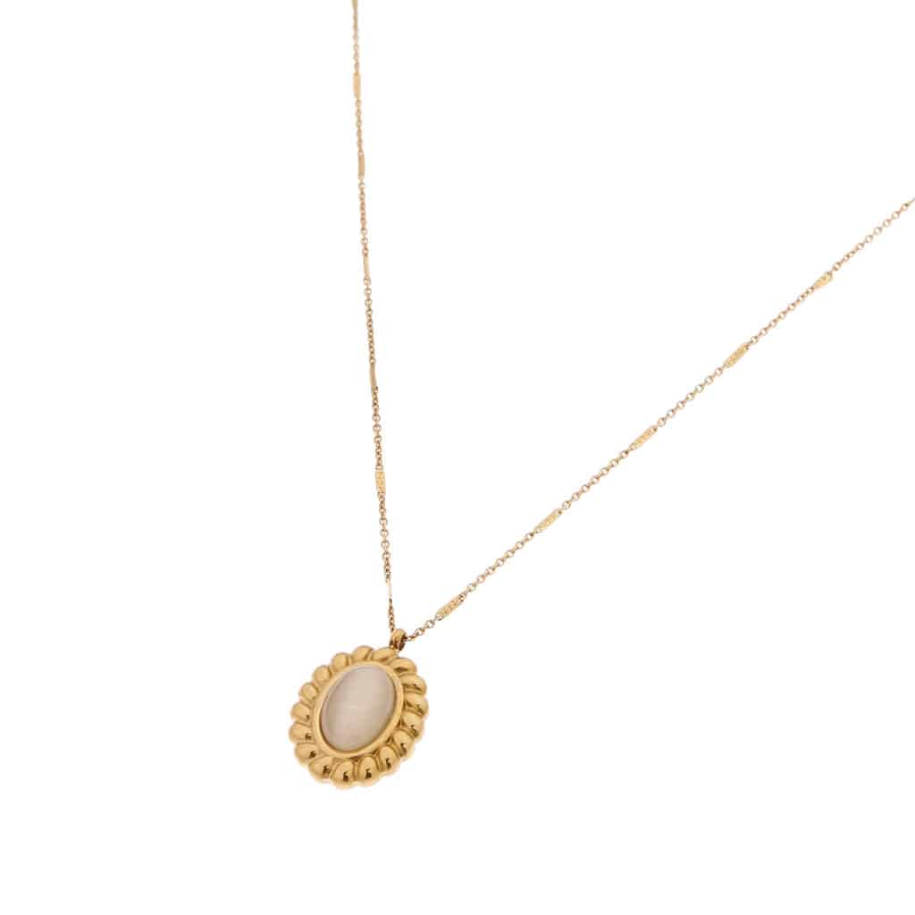 Cat eye necklace gold