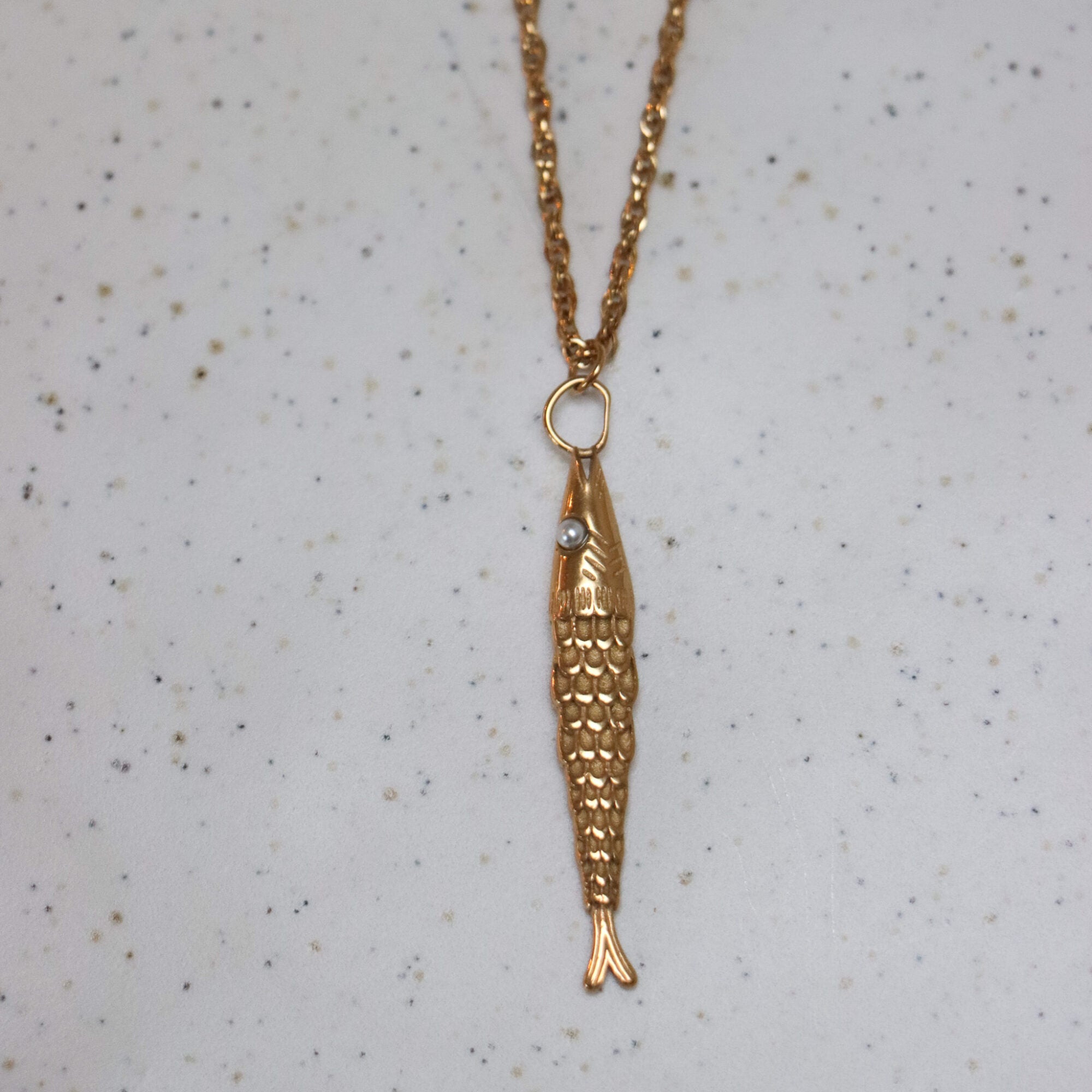 Catch of the day necklace gold