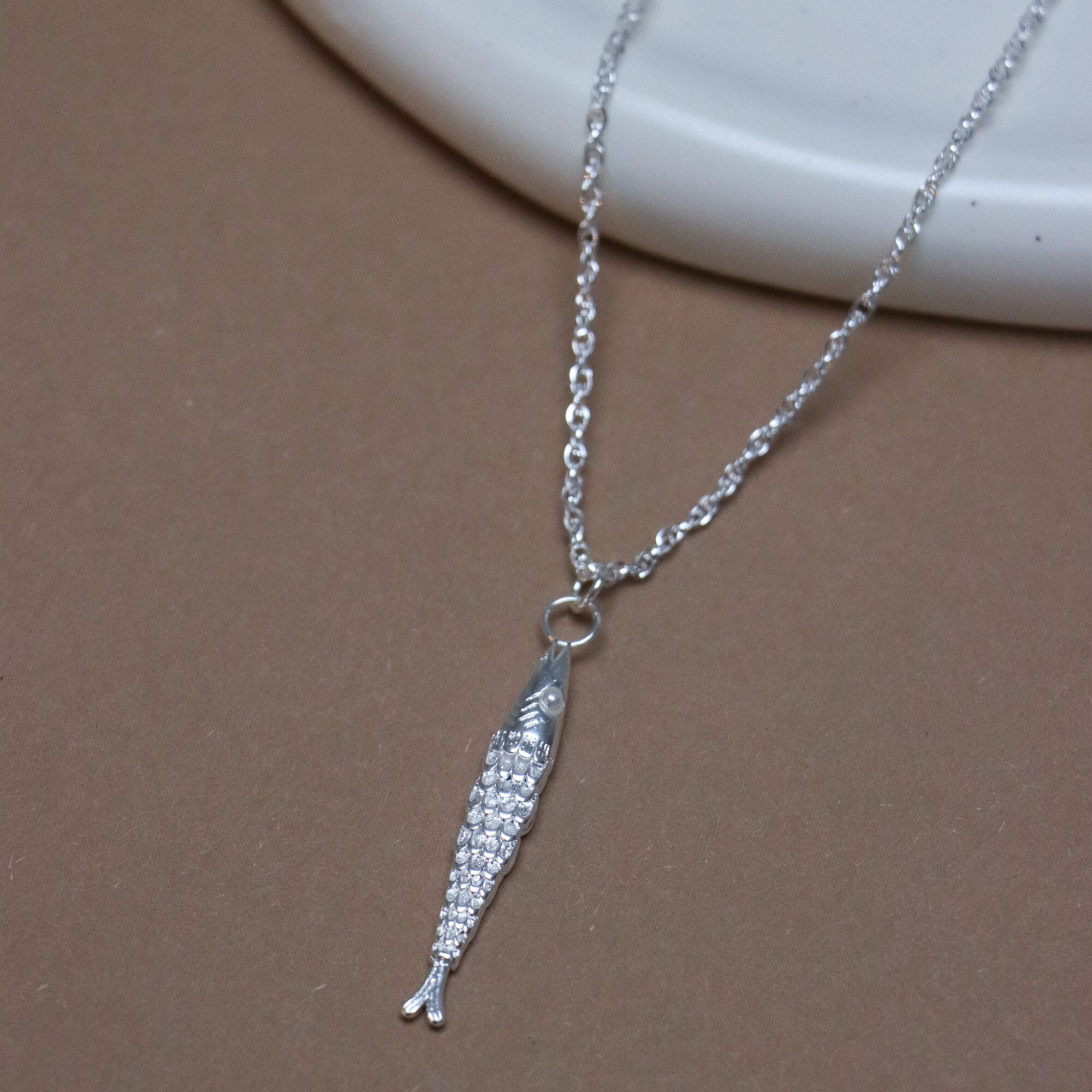 Catch of the day necklace silver