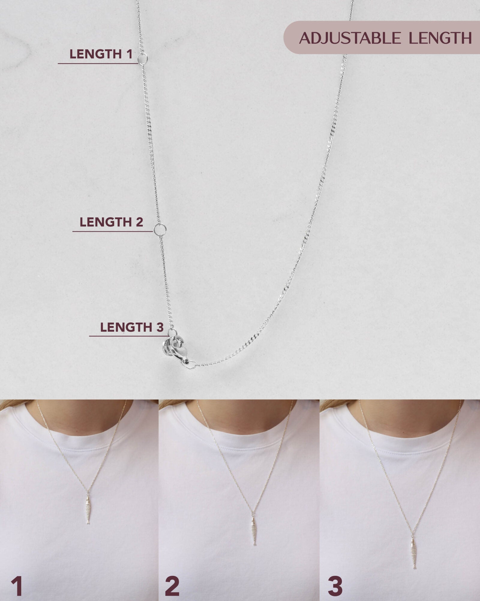 Catch of the day necklace silver