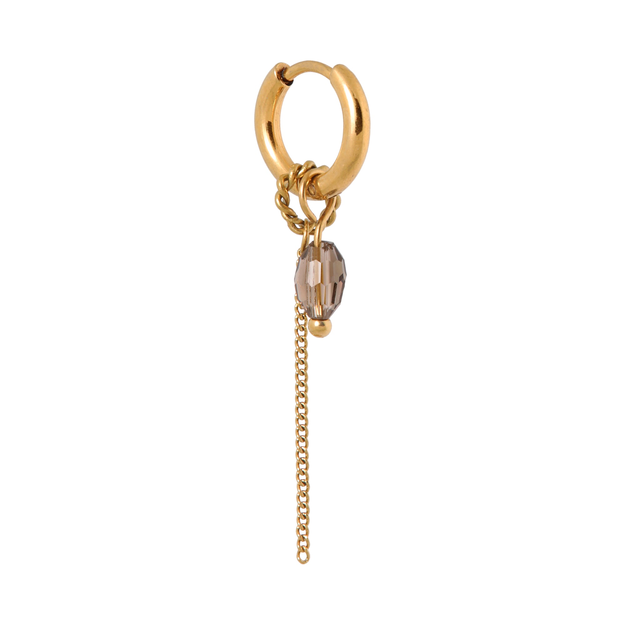 Chain anthracite hoop gold