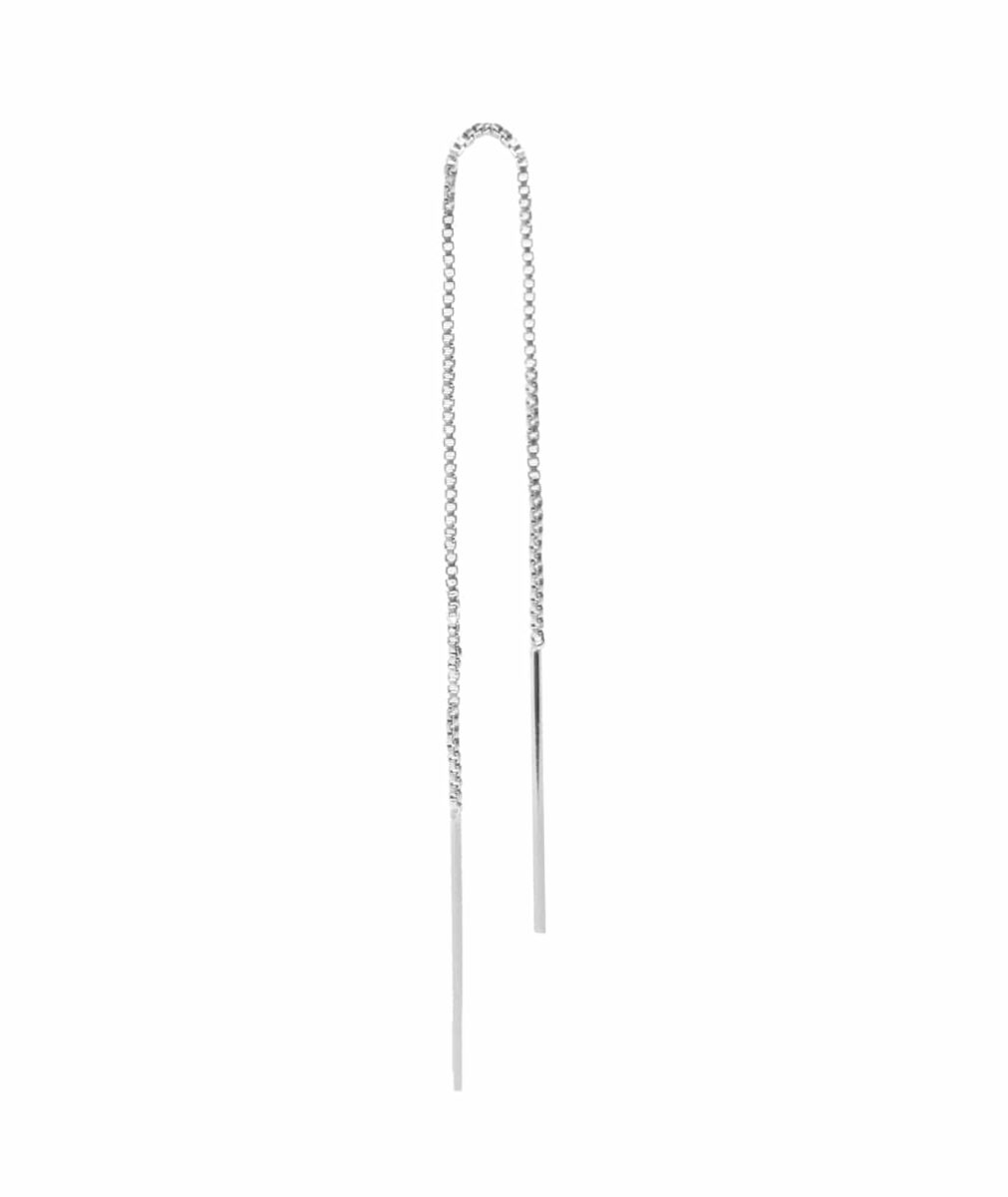Chain Earring Silver One