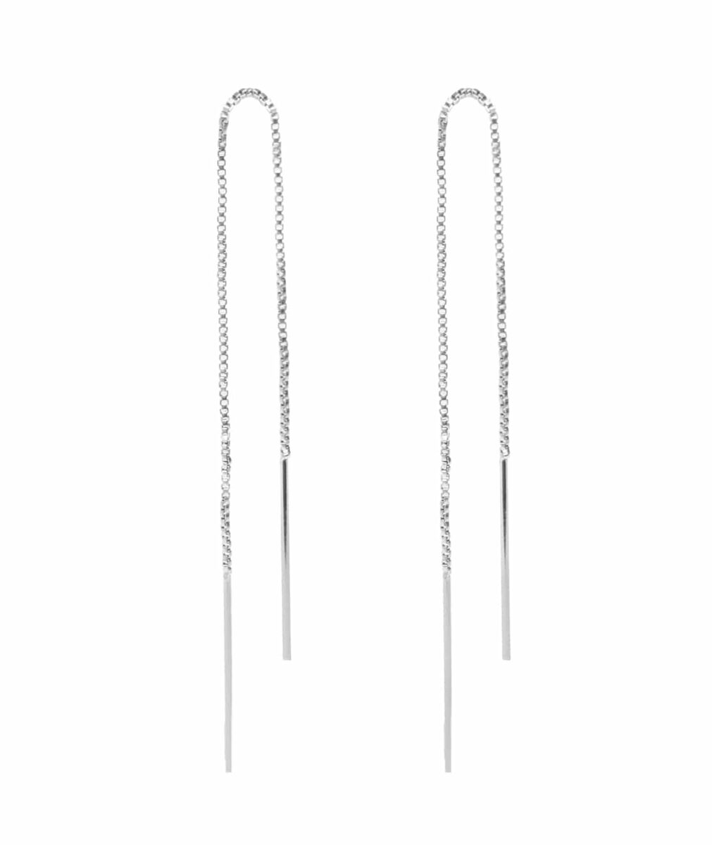 Chain Earring Silver Pair
