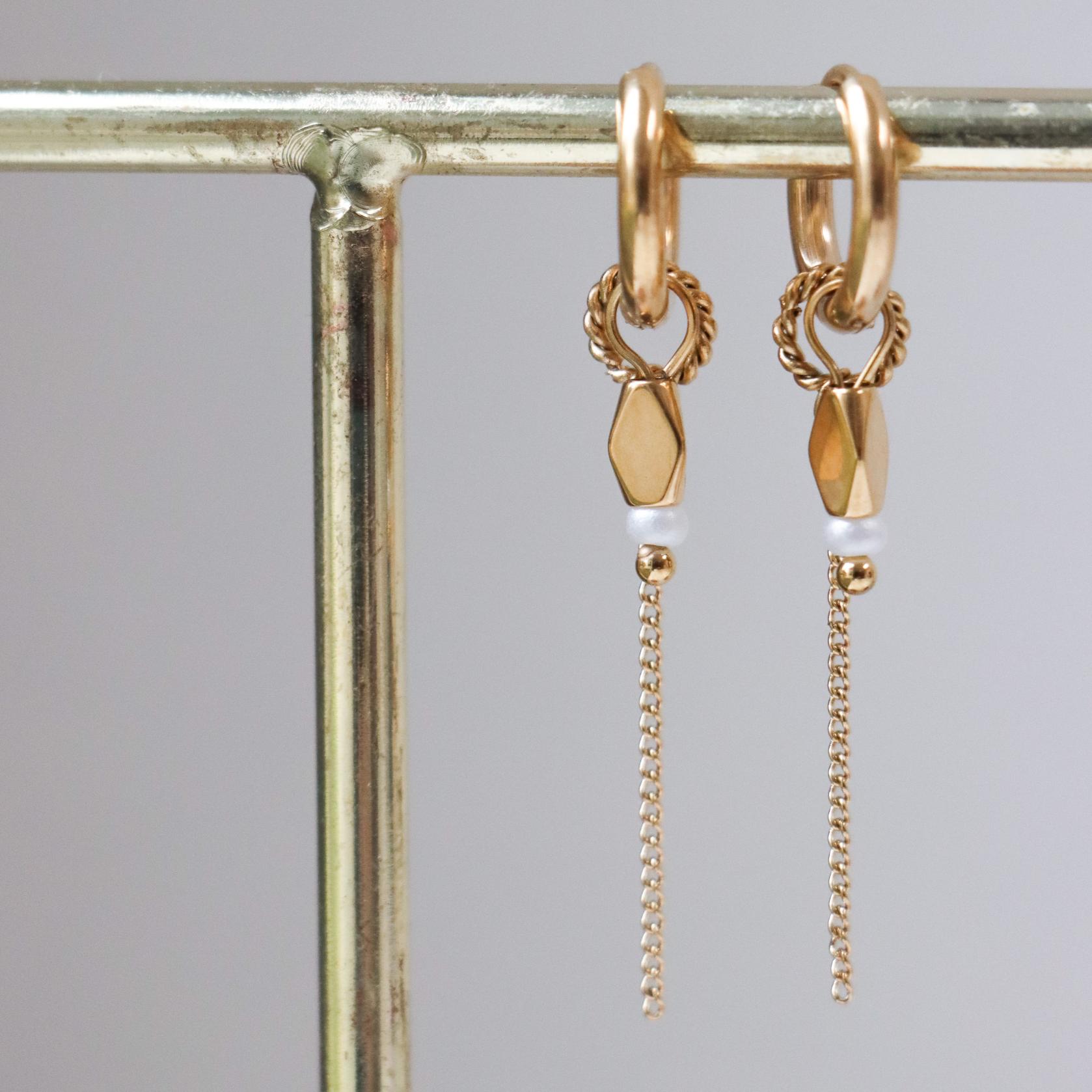 Chain medusa hoop gold