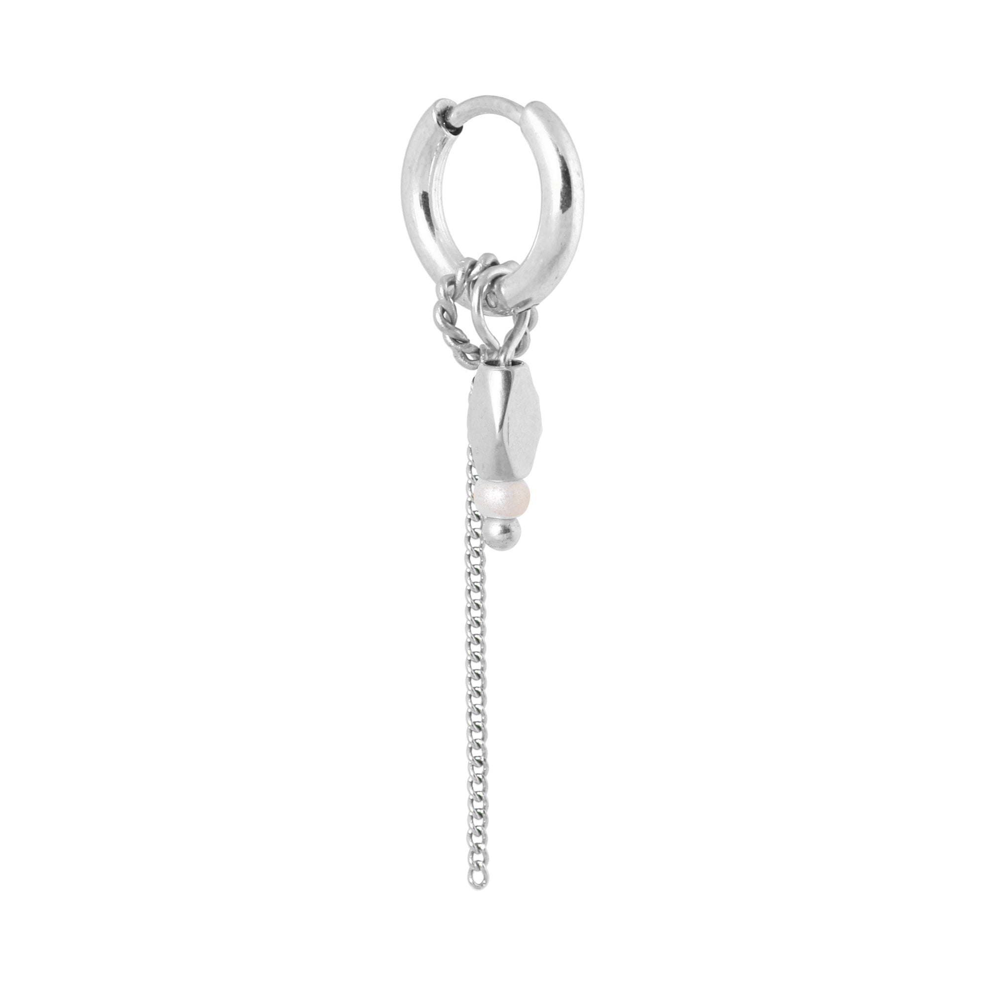 Chain medusa hoop silver
