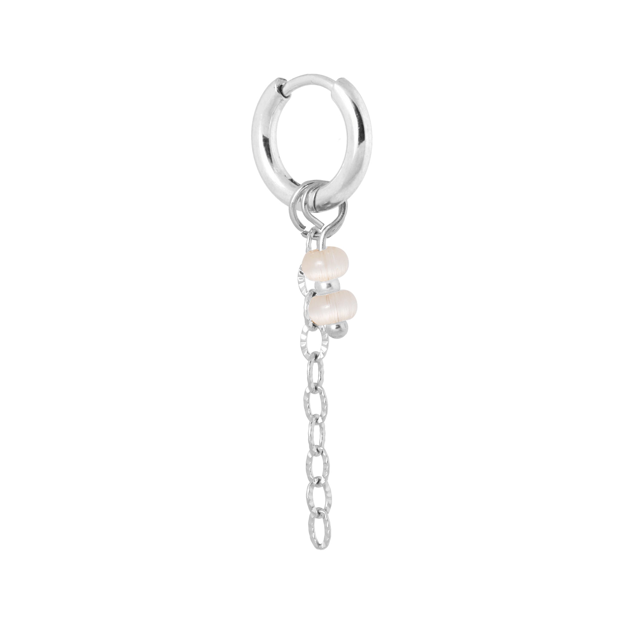 Chain natural hoop silver