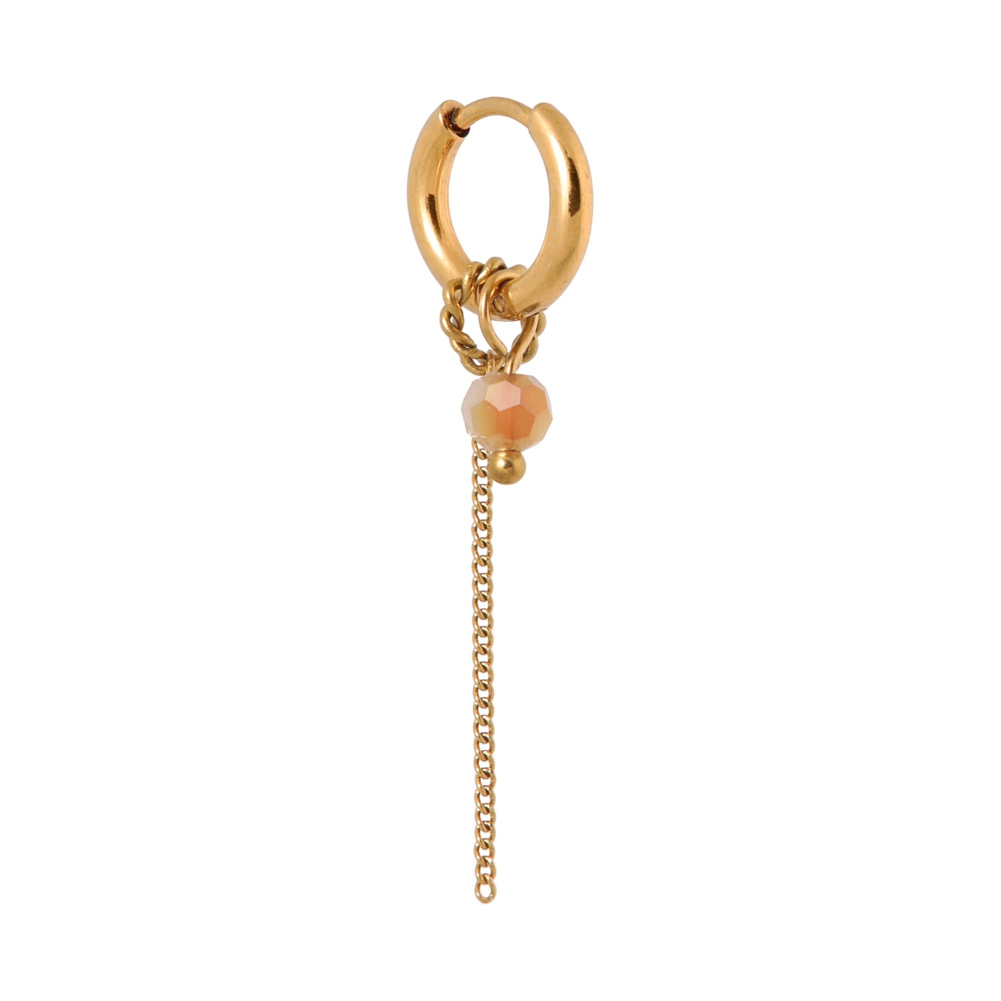Chain orange round hoop gold