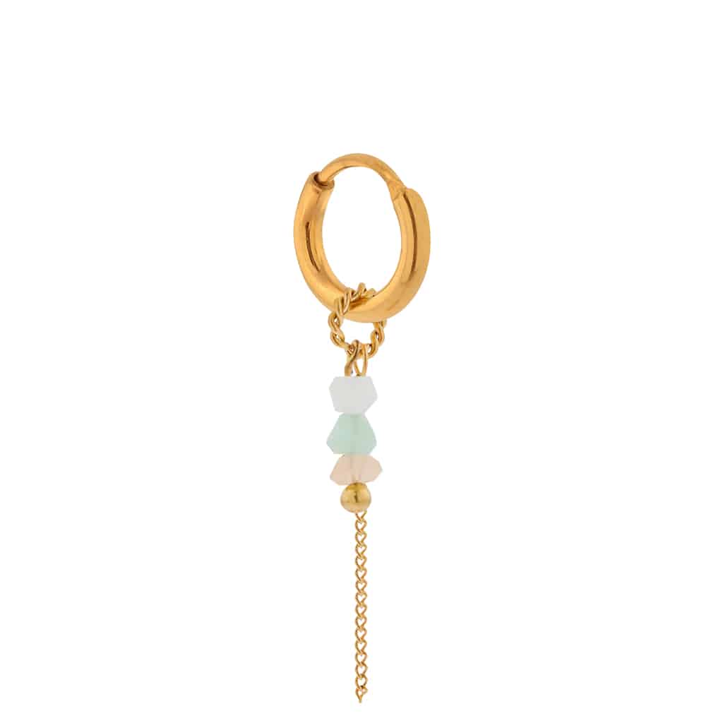 Chain pastel hoop gold