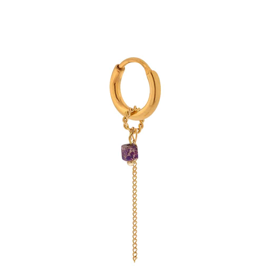 Chain purple hoop gold