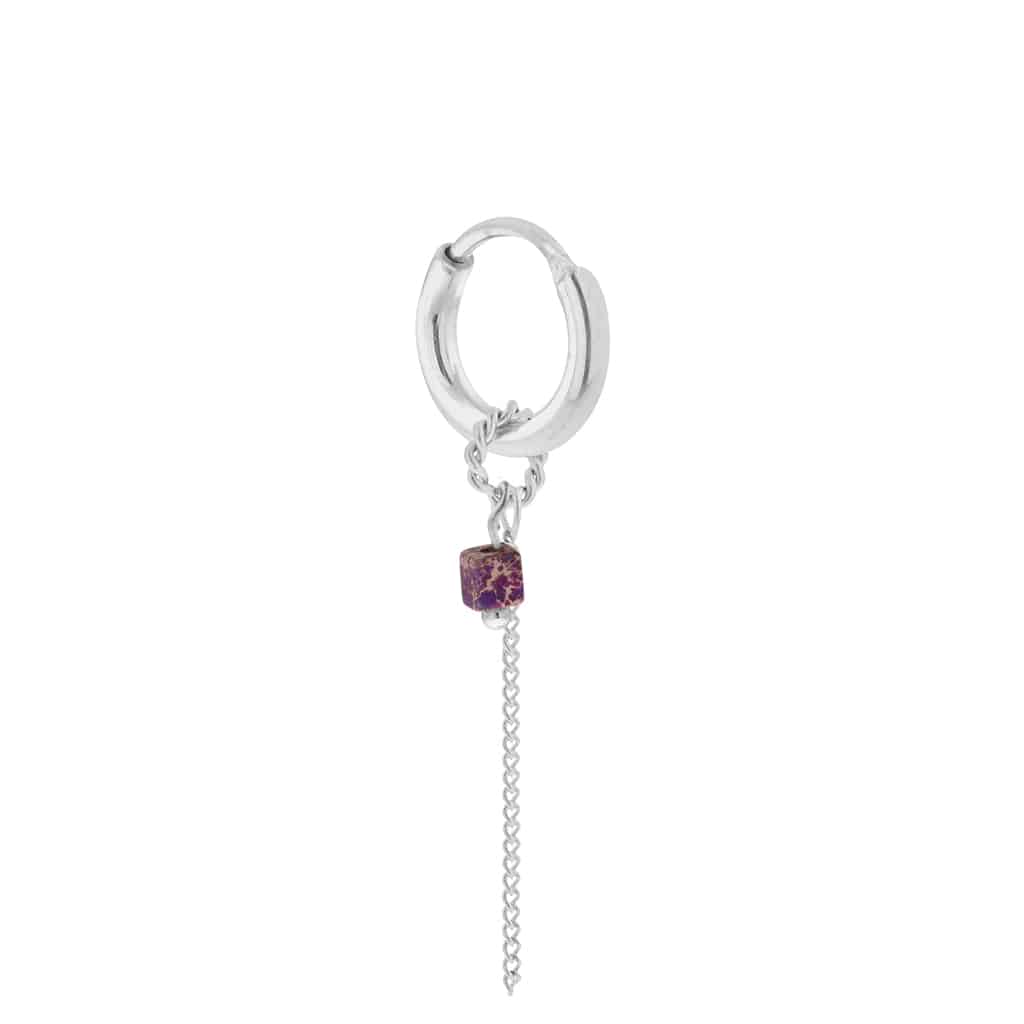 Chain purple hoop silver