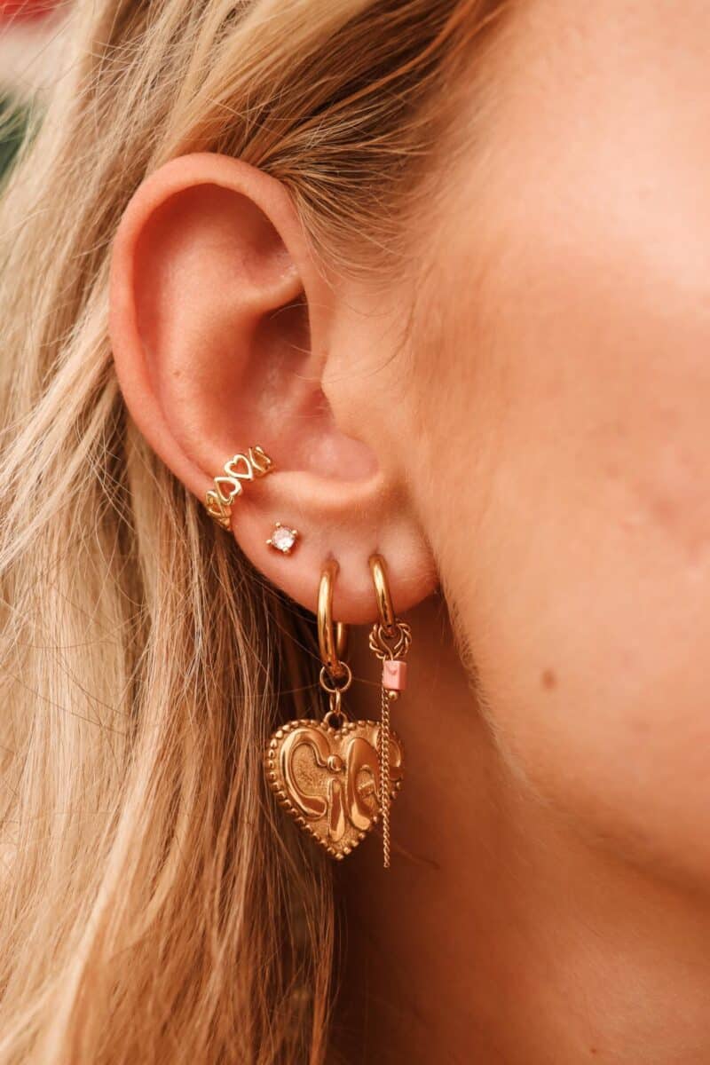 Chain rosa hoop gold