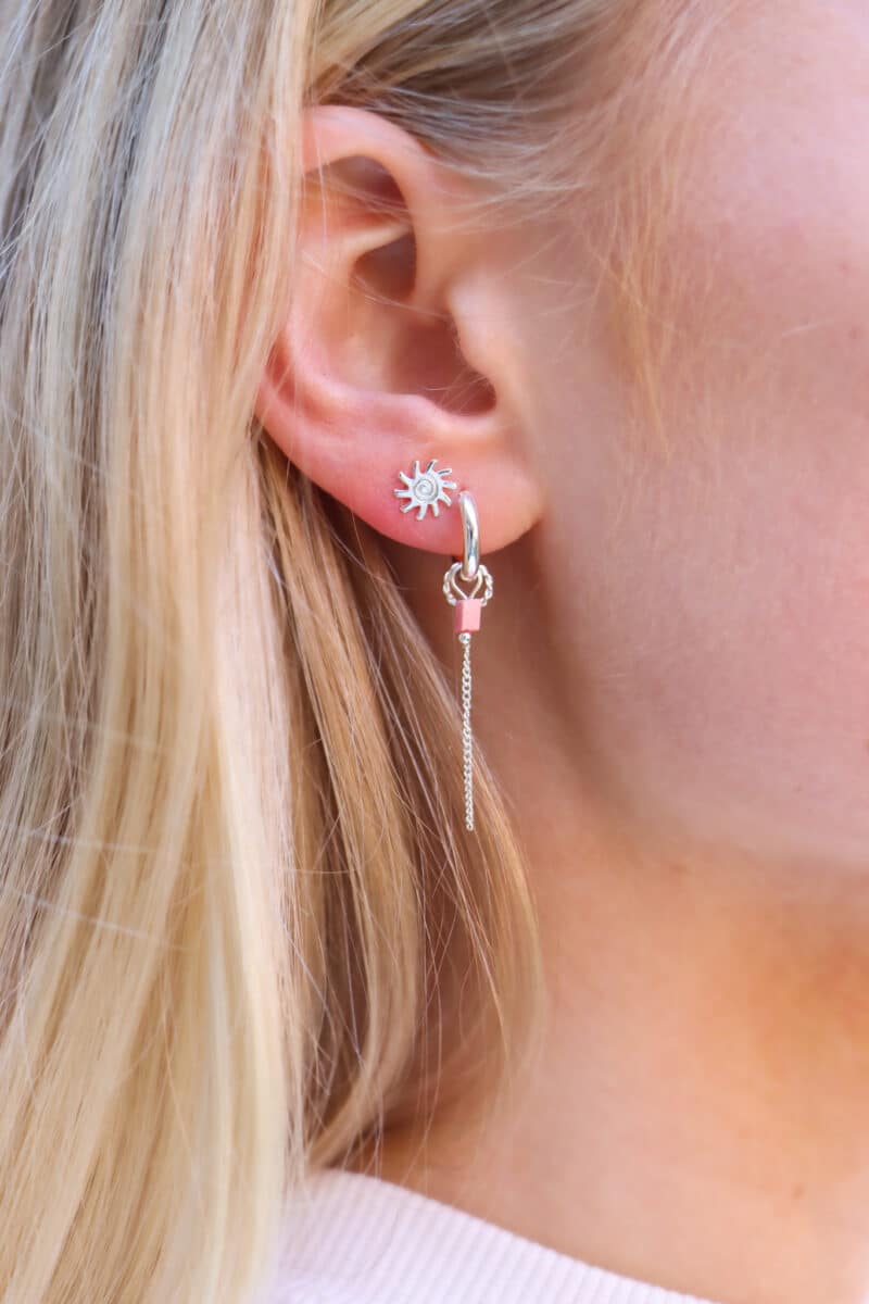 Chain rosa hoop silver
