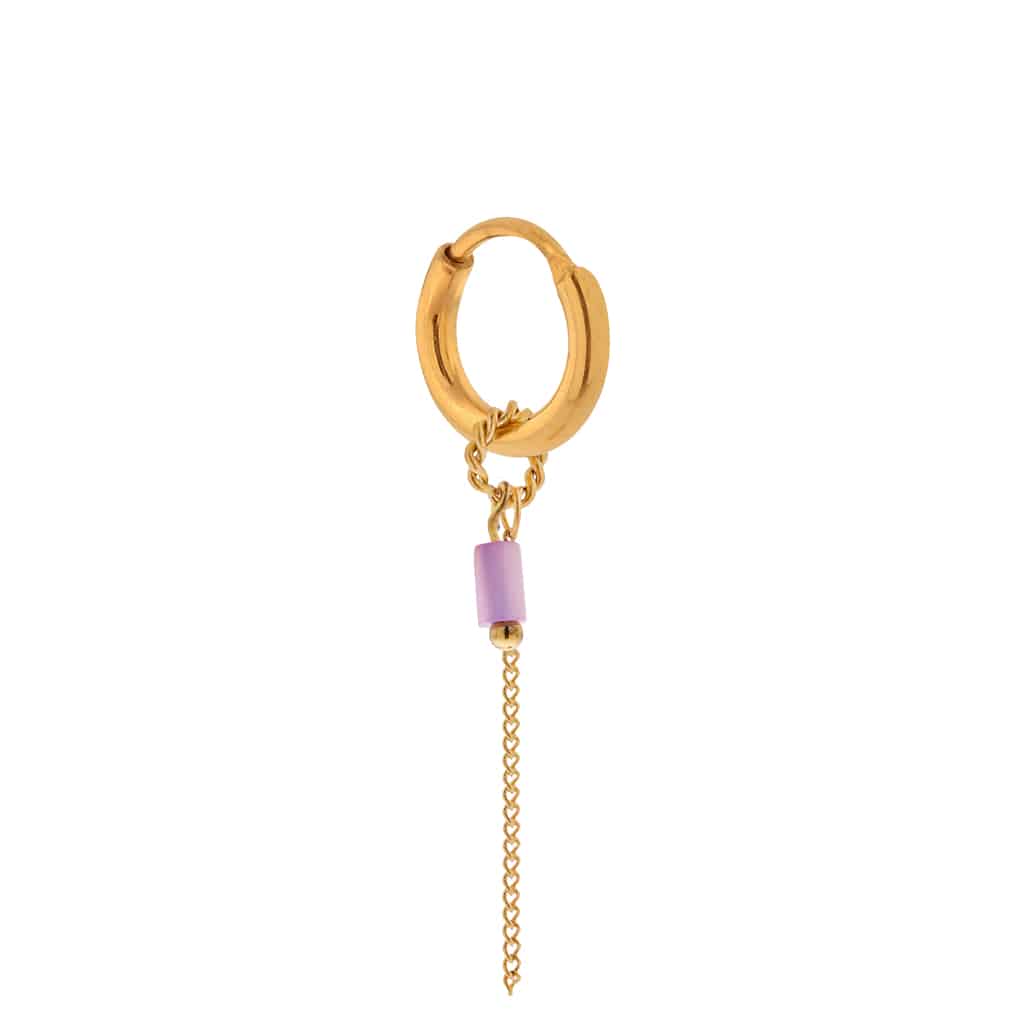 Chain violet hoop gold