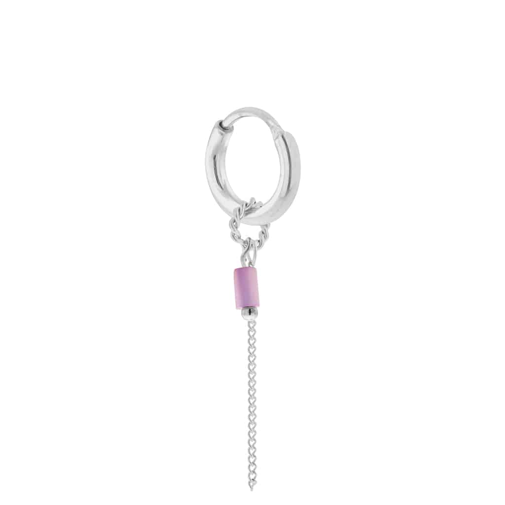 Chain violet hoop silver