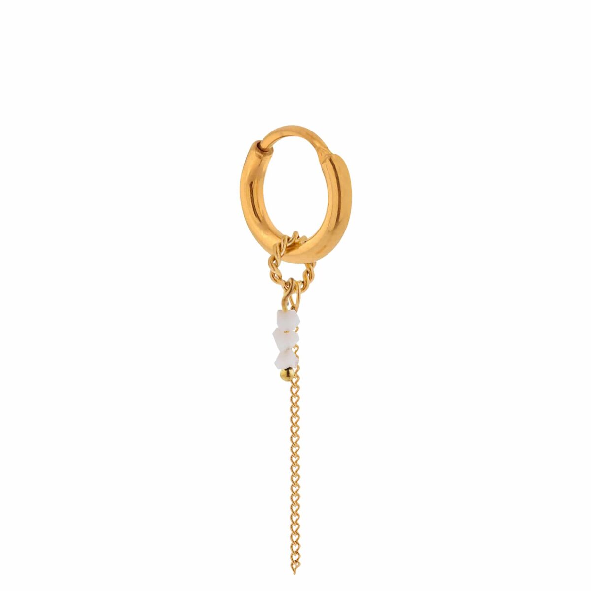 Chain white hoop gold