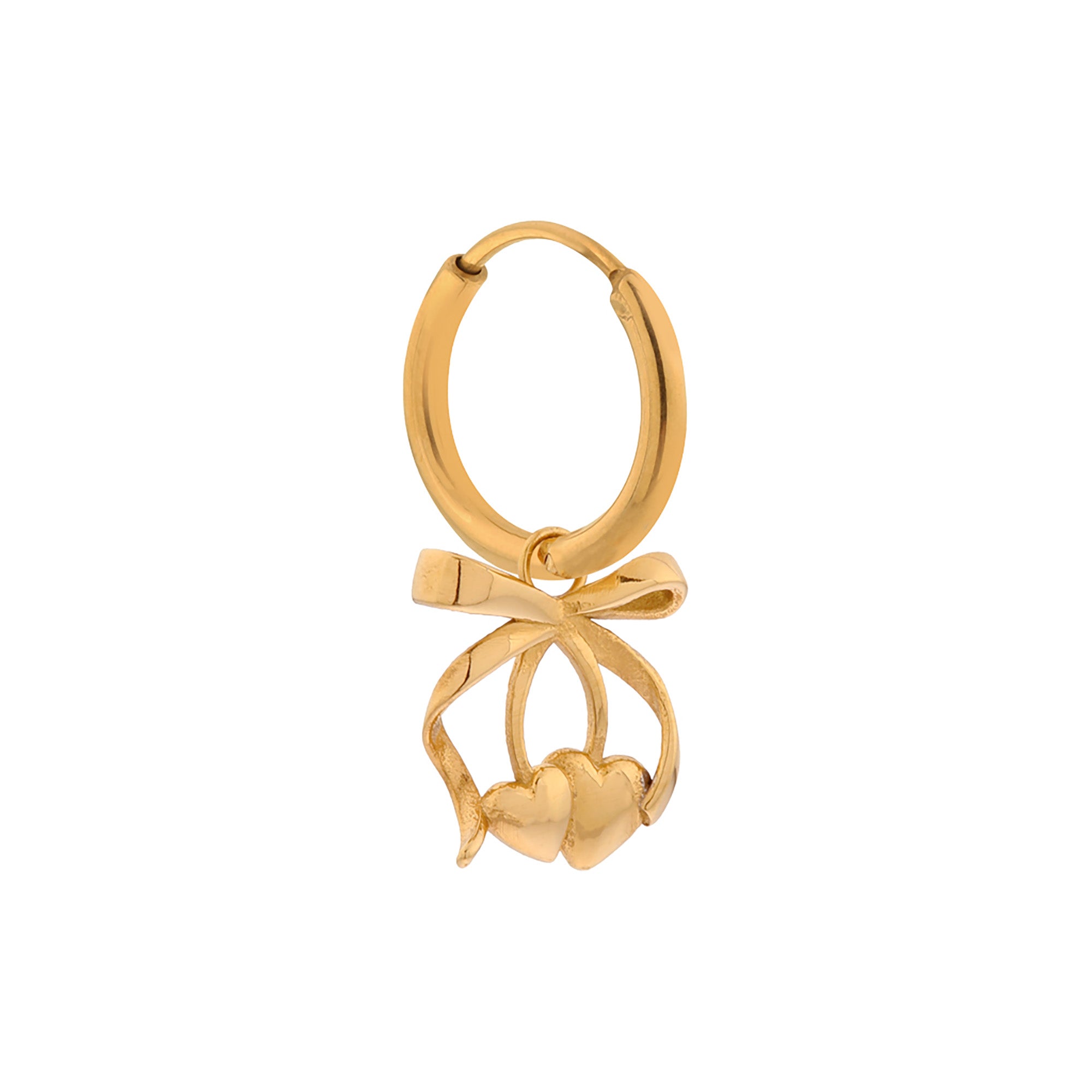 Cherry bow hoop gold