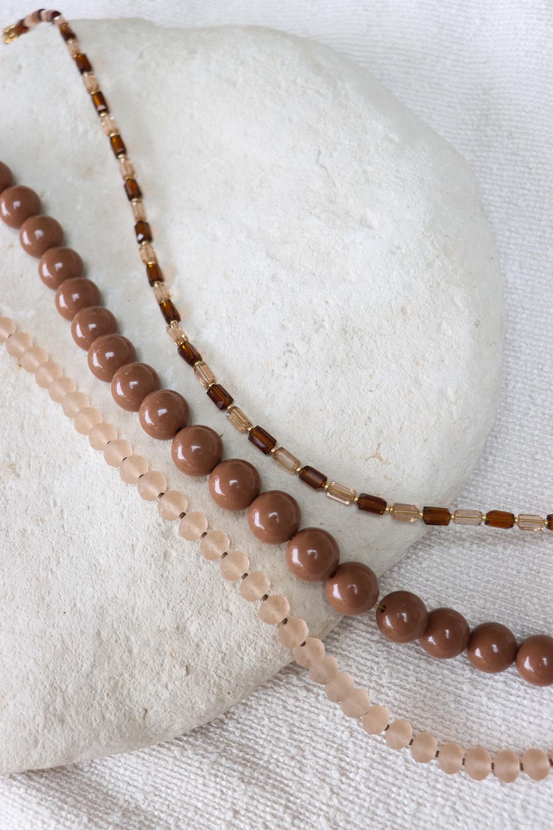 Chestnut necklace silver