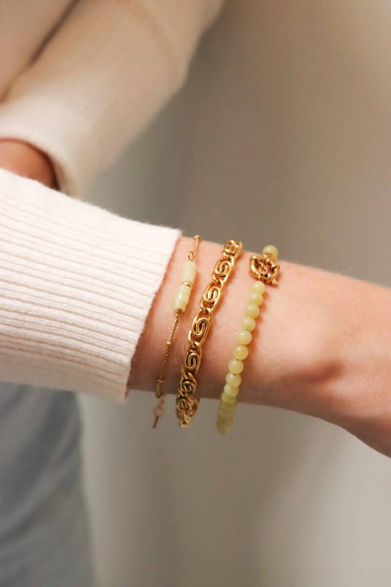 Citron beads bracelet gold