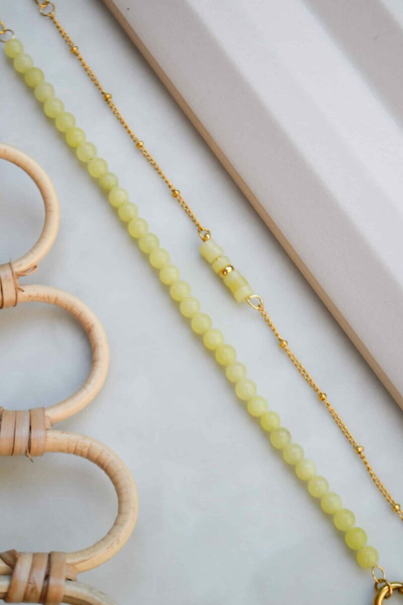 Citron disc bracelet gold