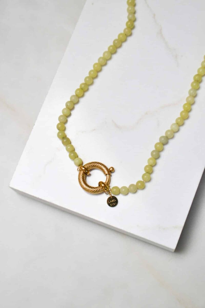 Citron snake necklace gold