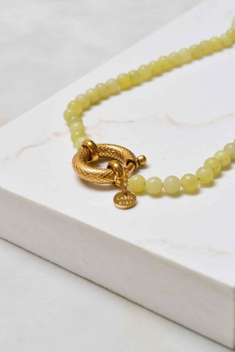 Citron snake necklace gold