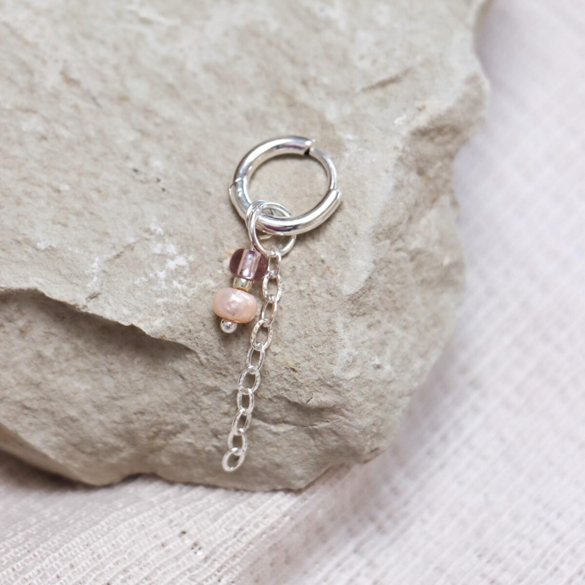 Coastal shine hoop silver