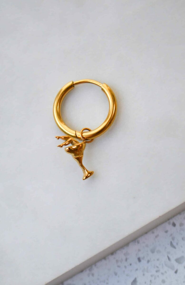 Cocktail lady hoop gold