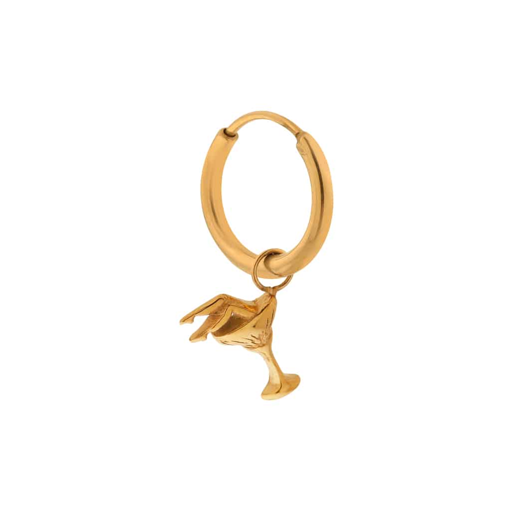 Cocktail lady hoop gold