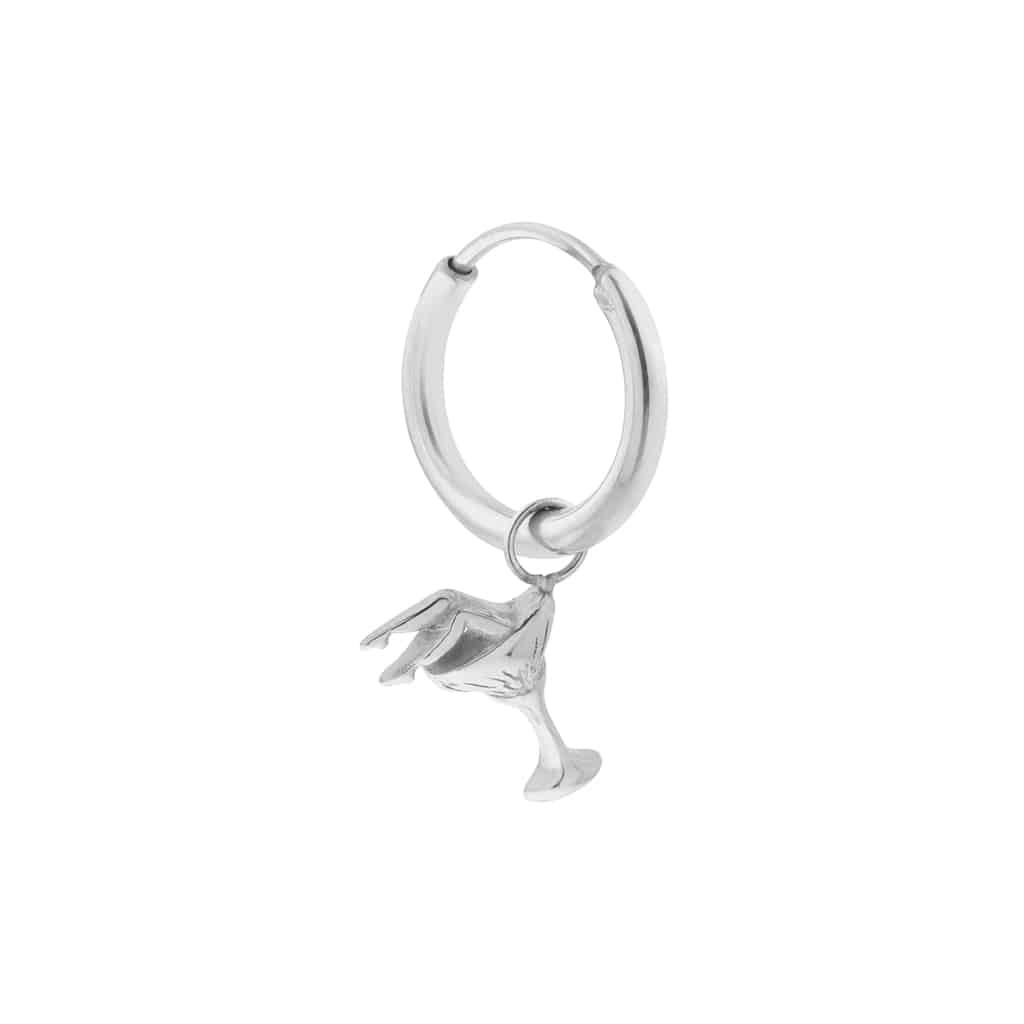 Cocktail lady hoop silver