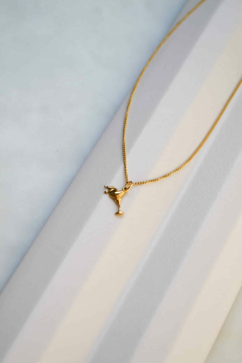 Cocktail lady necklace gold