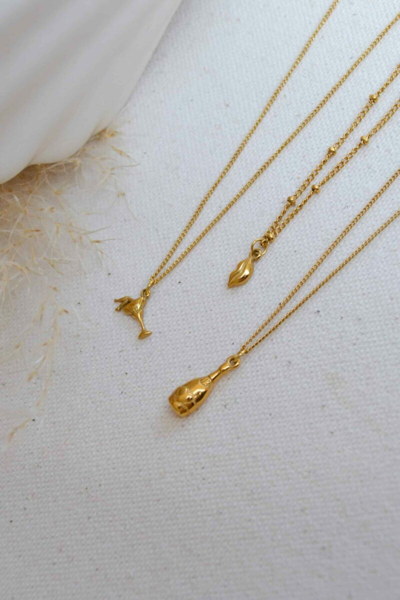 Cocktail lady necklace gold