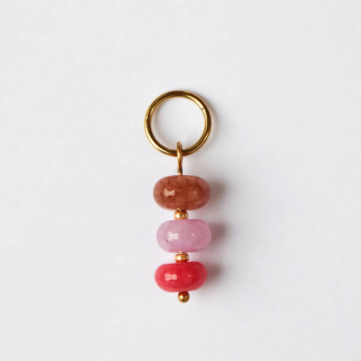 Colorful round charm gold