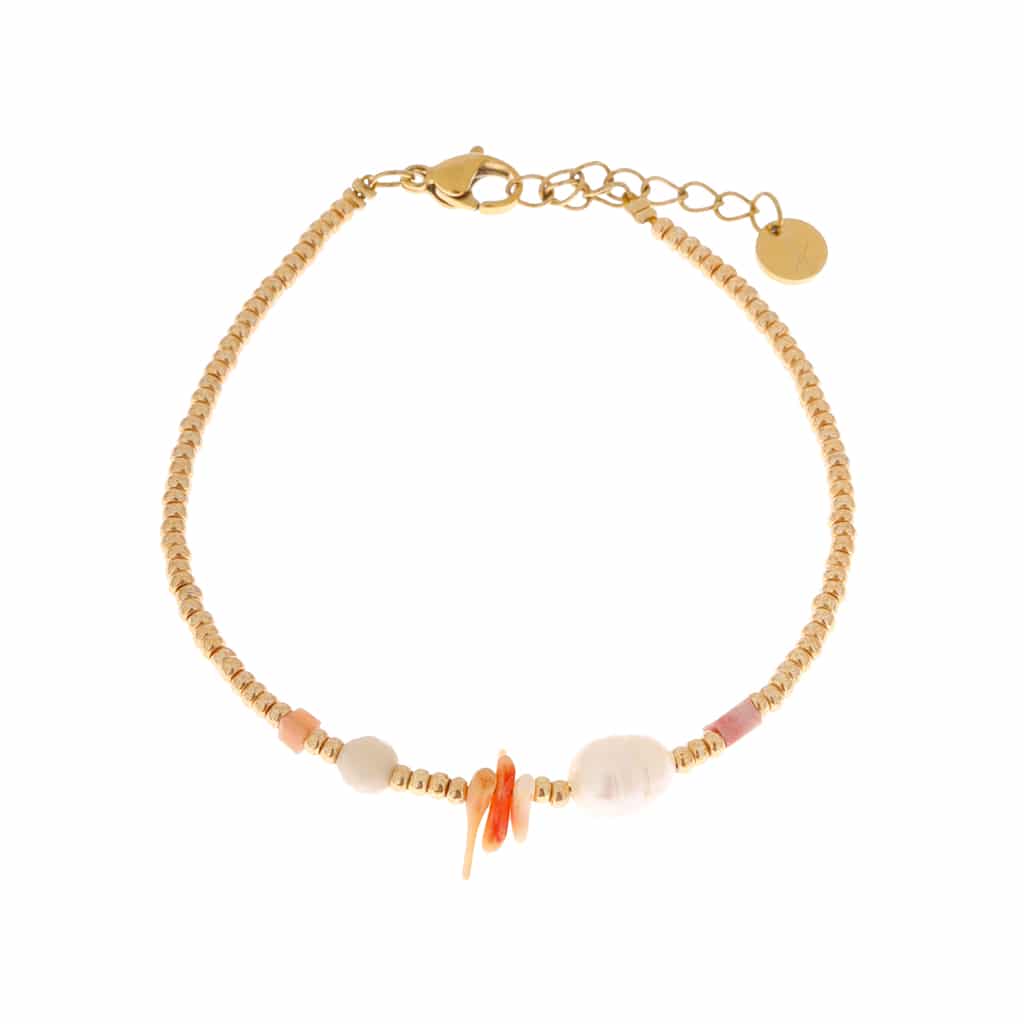 Coral beach bracelet gold
